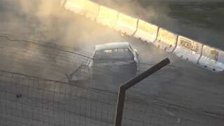 2020 La Crosse Oktoberfest Race Weekend Mid-American Stock Car Series Heat Race Crash