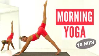 10 MIN. MORNING YOGA - Beginner Routine / get flexible & stretch | Mary Braun