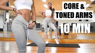 10 MIN CORE AND TONED ARMS WORKOUT | HOME WORKOUT | BEGINNERS | ECHT APPAREL