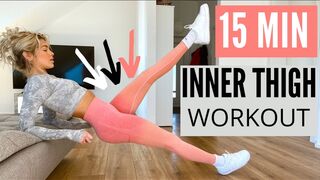 15 MIN. INNER THIGH WORKOUT - lose thigh fat, tone and tighten legs / No Equipment | Mary Braun