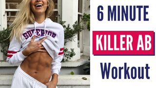 6 MINUTE KILLER AB WORKOUT || LOSE LOWER BELLY FAT / no equipment || Mary Braun