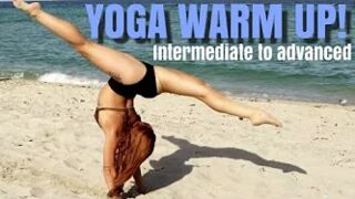 YOGA WARM UP FOR BACK FLEXIBILITY AND ENERGY :) ocean sounds at the beach!