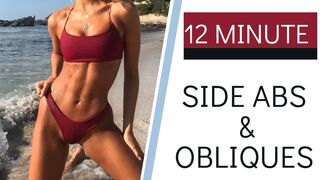 12 MINUTE SIDE ABS & OBLIQUES WORKOUT // lose muffin top | Mary Braun