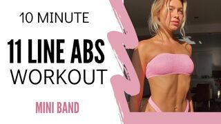 10 MINUTE ABS WORKOUT || 11 line Abs / MINI BAND optional | Mary Braun