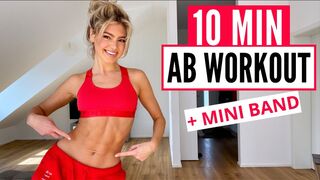 10 MIN. AB WORKOUT - lose lower belly fat / optional: MINI BAND | Mary Braun