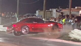 Mustang SMASHES Through Race Track Barrier!?