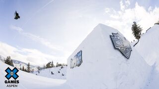 Sebastien Toutant qualifies first in Men's Snowboard Slopestyle | X Games Aspen 2019