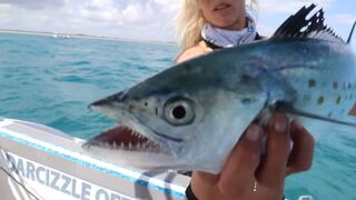 JUMBO Spanish Mackerel Fishing! How to Catch Mackerel (Catch Clean Cook)