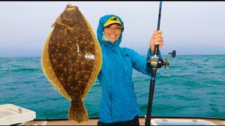 MONSTER Fluke Deep Sea Fishing in Montuak, New York