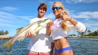 Shark vs. Teenager Tug-O-War and Drone Snook Video