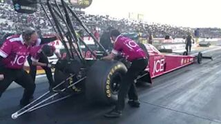 Pennzoil 400 Sizzle - Leah Pritchett, Antron Brown and Matt Hagan