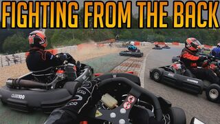 Fighting Through From The Back At Spa Kart Circuit