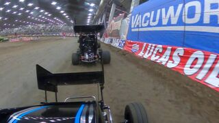 2020 Tulsa Shootout heat race Brent Crews start P8 finish P3.