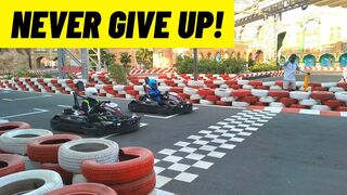 NEVER give up in a GO KARTING RACE!