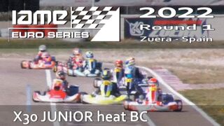 IAME Euro Series 2022 Round 1 Zuera Spain X30 JUNIOR heat BC