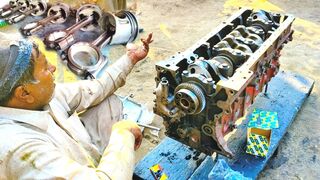 Completely Destroyed Euro Engine Rebuilding in Pakistan | Fully Overhaul an Old Euro Engine |