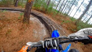 Riding a YZ250