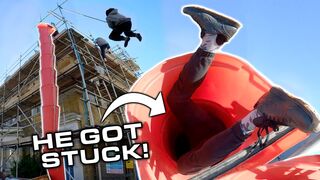 STORROR vs CRAZY vertical SLIDE! ????????