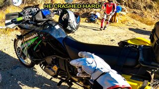 Kawasaki Crash on Knobby Tires