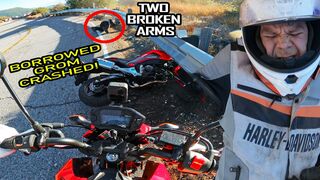 Borrowed Grom Crashed | Broke Both Arms