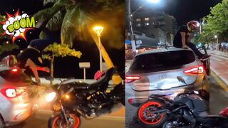 BIKER REAR ENDED CAR & LANDED ON ROOF! - There's NO LIFE Like the BIKE LIFE! [Ep.#167]