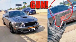 MUSTANG DRIVER PULLS GUN ON ANGRY BIKER - NOBODY Said the BIKE LIFE Would be EASY!!! [Ep.#135]