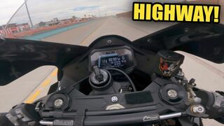 Riding Ninja ZX-10R on Highway