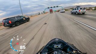 riding a kawasaki ninja ZX10R on the highway