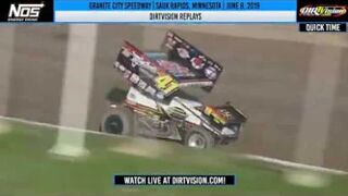 DIRTVISION REPLAYS | World of Outlaws NOS Energy Drink Sprint Cars Granite City June 8, 2019