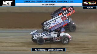 World of Outlaws NOS Energy Drink Sprint Cars Lawrenceburg Speedway May 27, 2019 | OUTLAW MOMENTS