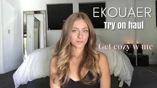 get cozy with me :) Ekouaer try on haul | DaisyKeech