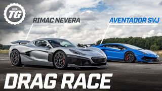 DRAG RACE: Rimac Nevera vs Lamborghini Aventador SVJ | Top Gear Series 33