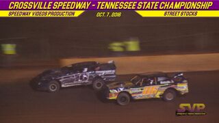 Crossville Speedway | STREET STOCK FEATURE | Oct 7 , 2016