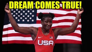 Patriotic Olympic Gold Medalist Tamyra Mensah-Stock's DREAM just came true unlike WOKE Athletes!