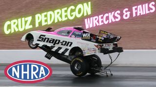 NHRA Crashes: Cruz Pedregon Wrecks & Fails