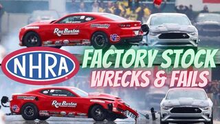 NHRA Crashes: Factory Stock Wrecks & Fails