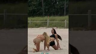 EXTREMELY FLEXIBLE GIRL !! HAULOVER BEACH #SHORTS