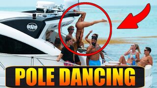 IS SHE A PROFESSIONAL DANCER? WHEN POLE DANCERS GO BOATING! HAULOVER INLET | BOAT ZONE