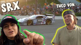 THEO VON JOKE CHALLENGE AT THE RACES!! Hailie Deegan Races SRX!