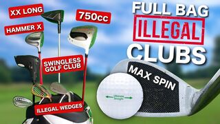 Cheating at golf with ILLEGAL clubs & ball!