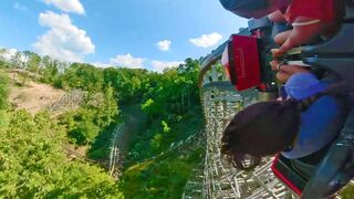 Lightning Rod horizon leveled front seat on-ride POV Dollywood