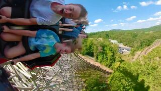 Lightning Rod horizon leveled reverse on-ride POV Dollywood