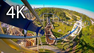 Montu horizon leveled front seat on-ride 4K POV Busch Gardens Tampa