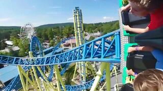 Impulse horizon leveled front seat on-ride POV Knoebels Amusement Resort