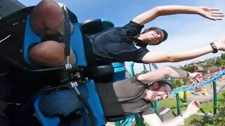 Lightning Run horizon leveled reverse on-ride POV Kentucky Kingdom