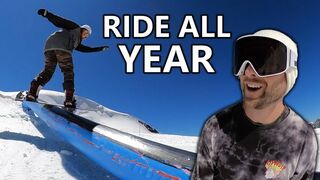 Snowboarding All Year Round in Zermatt, Switzerland