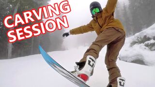 Carving Snowboard Session with T Rice Pro & Mountain Twin