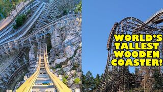 World's TALLEST Wooden Roller Coaster! Wildfire Multi-Angle 4K POV! Kolmarden Zoo Sweden