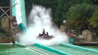 Super Splash Roller Coaster! Front Seat POV! Formosan Aboriginal Culture Village Taiwan