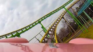 Riding Highway Coaster Roller Coaster at Japan Monkey Park Front Seat POV ハイウェイコースター 日本モンキーパーク